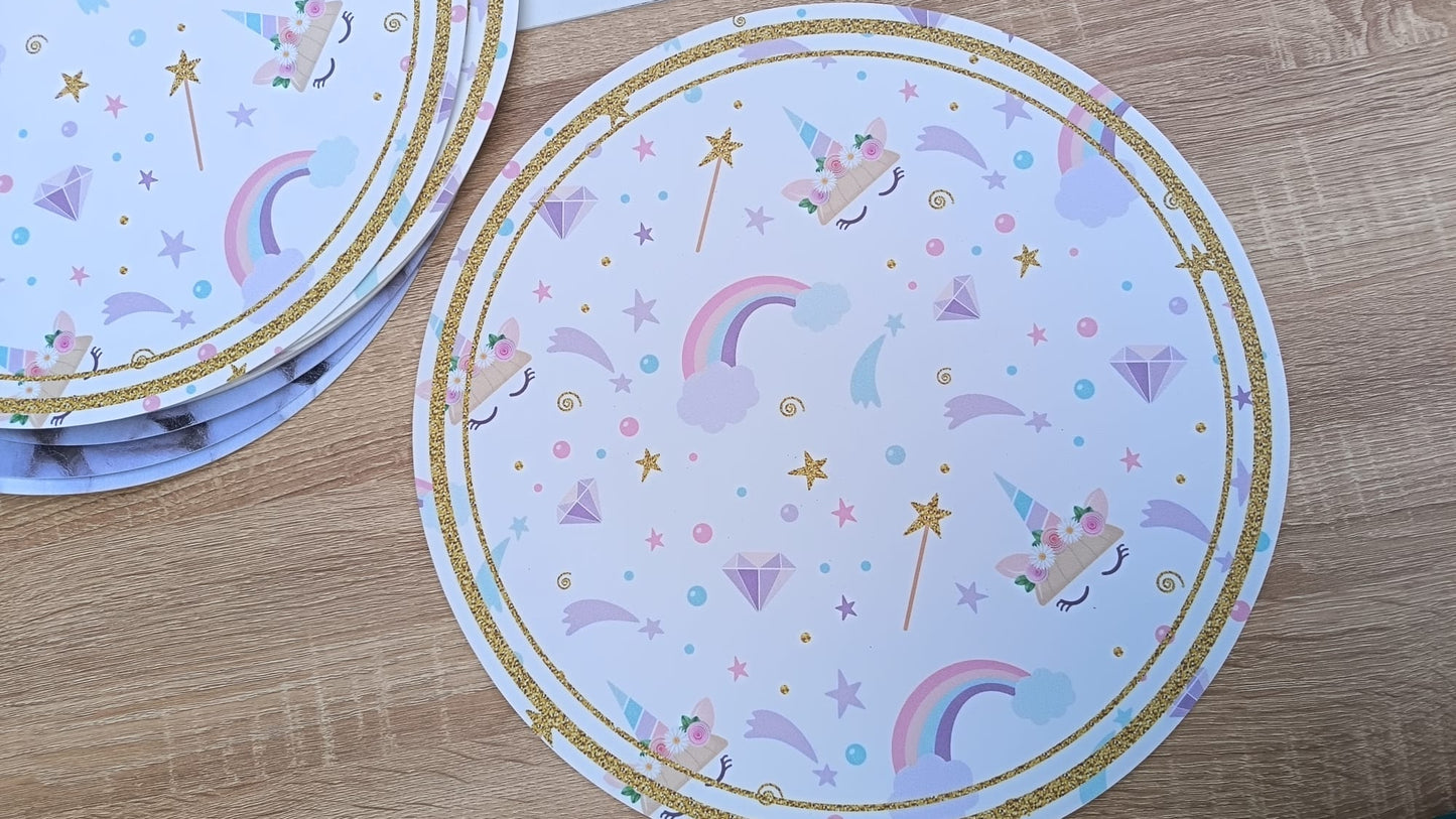 Set de table en vinyle rond