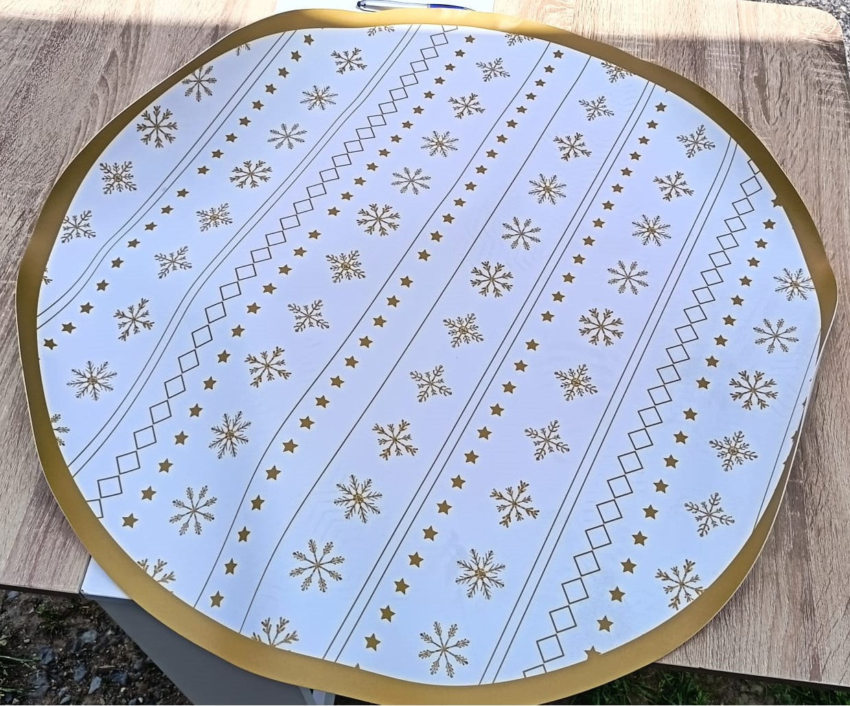Tapis ou centre de table -vinyle rond