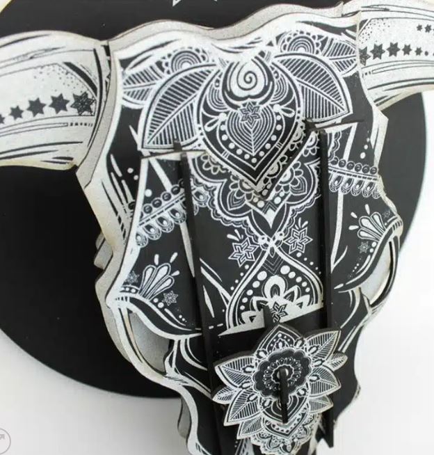 Tête de bison arizona en carton pulp 3D
