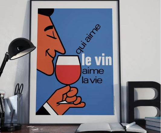 Affiche Humour Vin 30x40cm