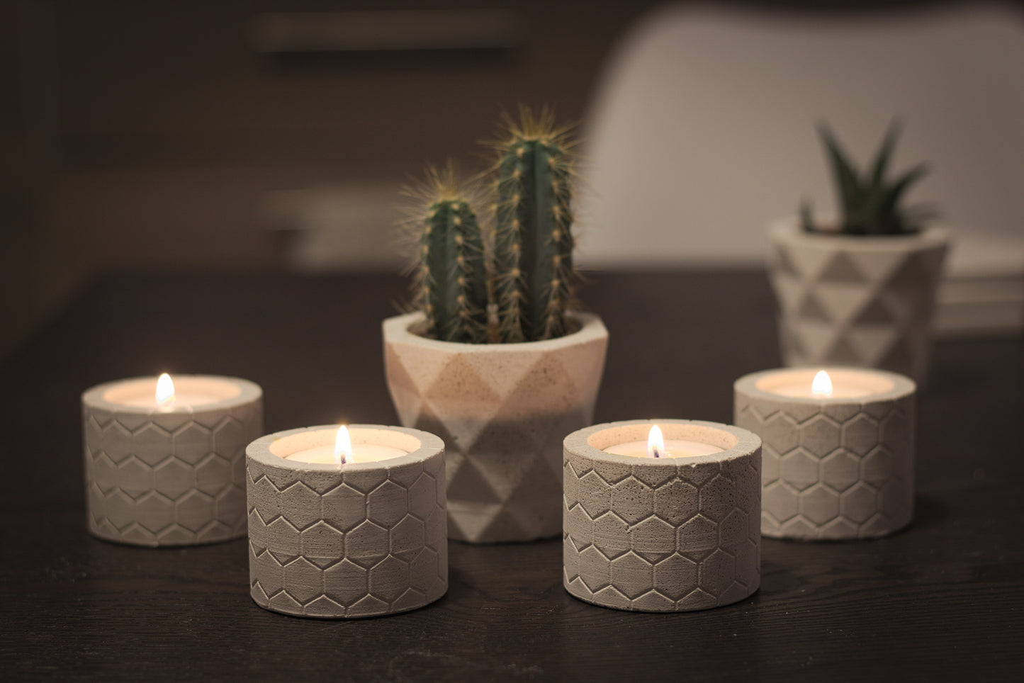 Bougeoir chic béton (bougie chauffe plat inclus)