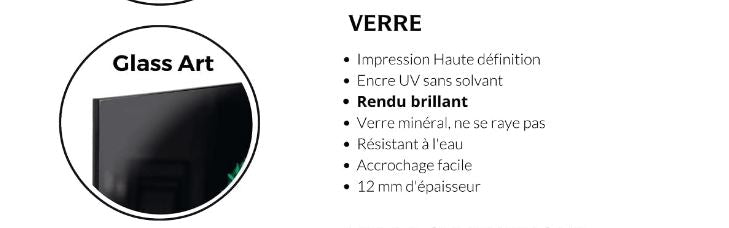 Tableau sur verre Evasion naturelle