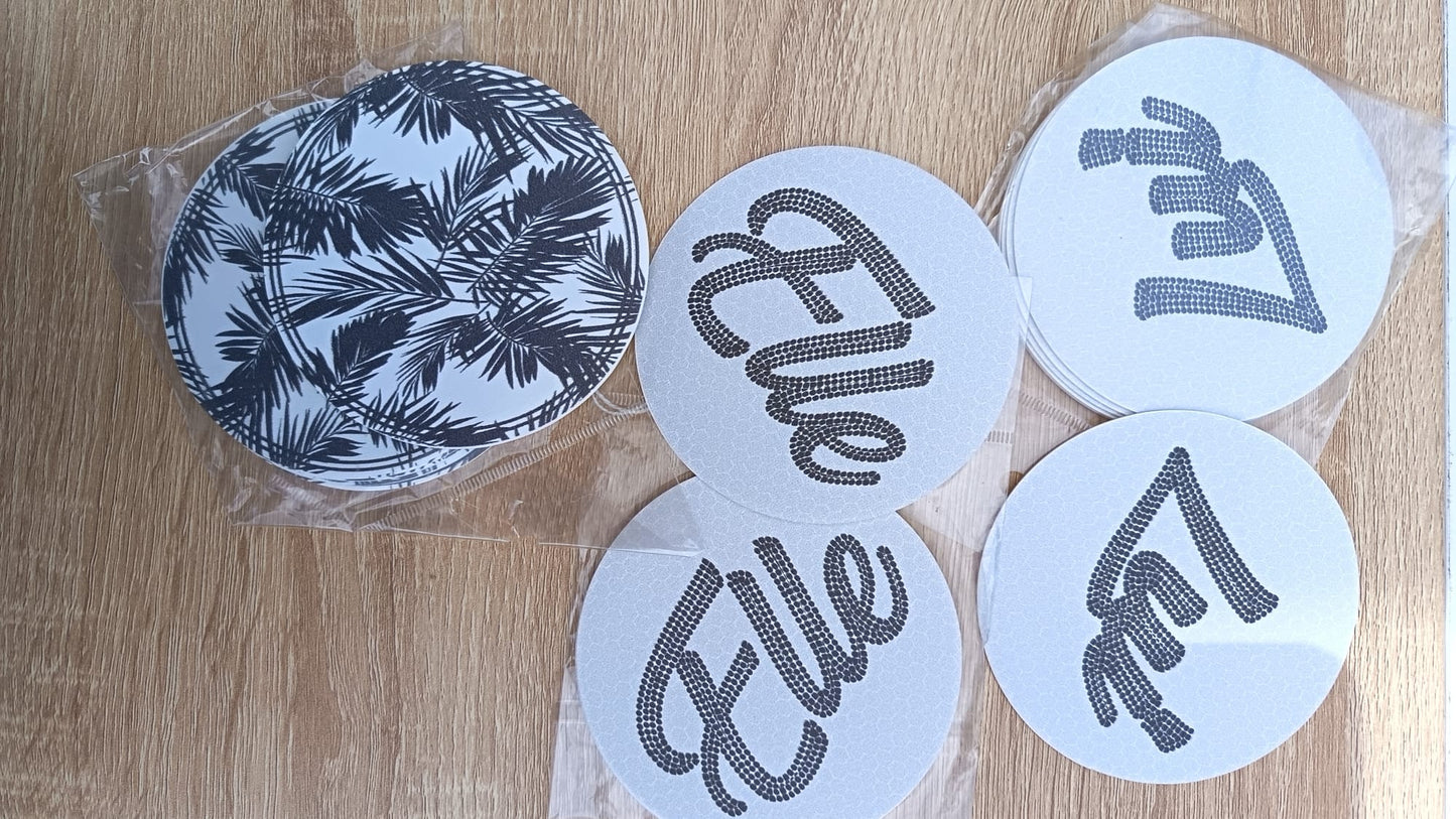 Dessous de verres en vinyle - set de 6pcs