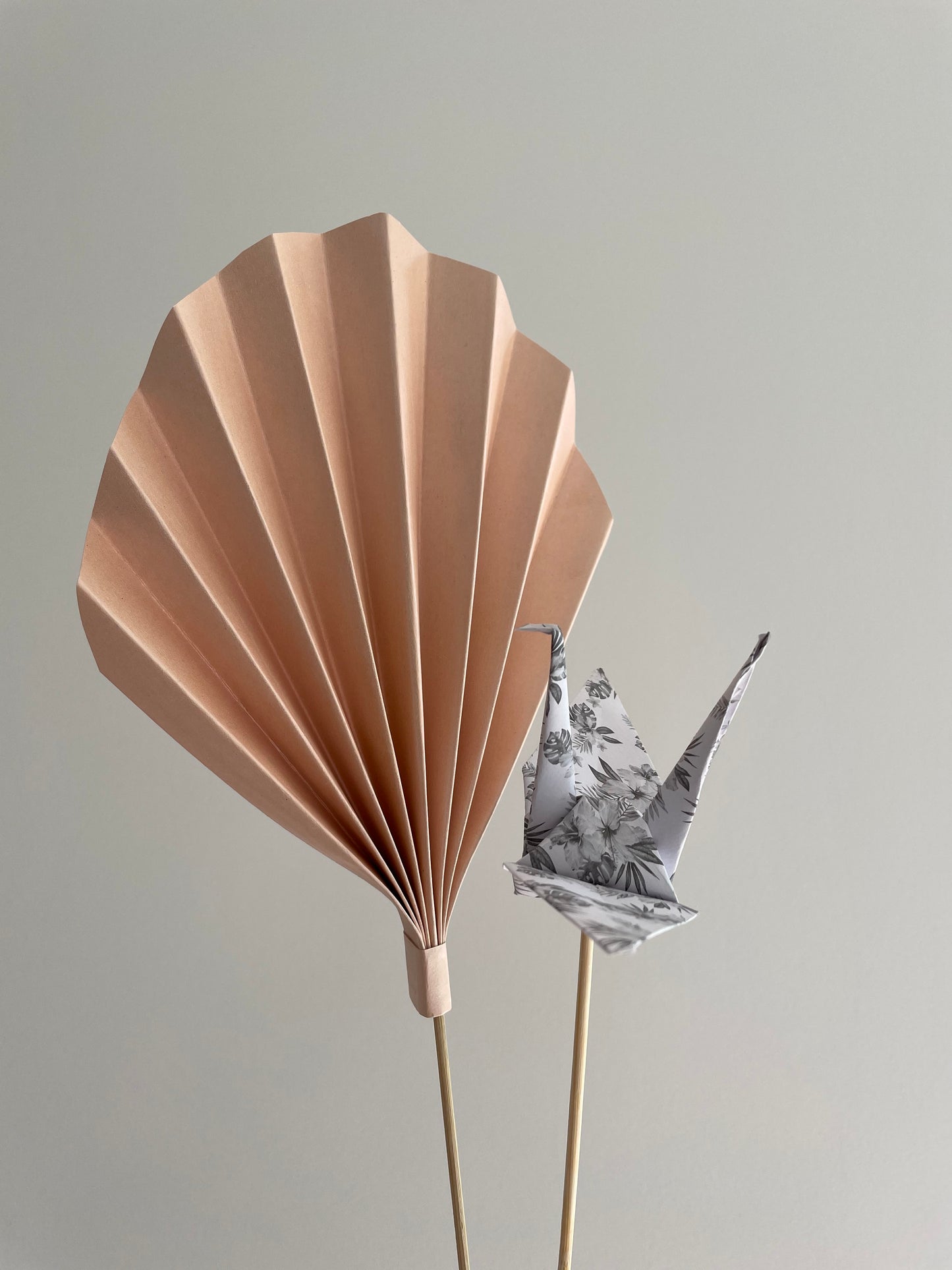 Bouquet Floral 1 feuille + 1 oiseau origami
