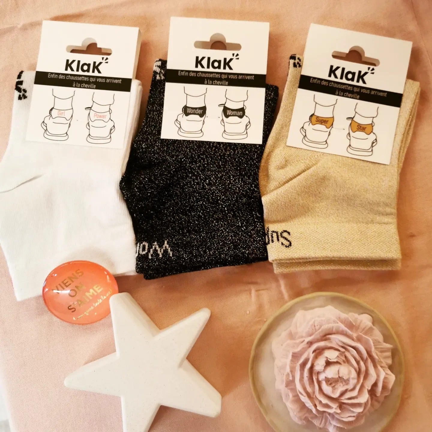 Chaussettes stylées à messages