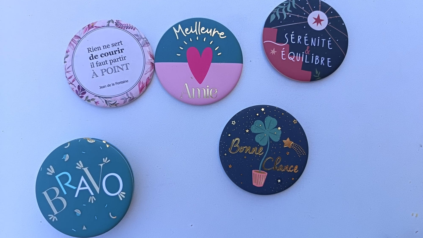 Magnet rond Message d'amour !