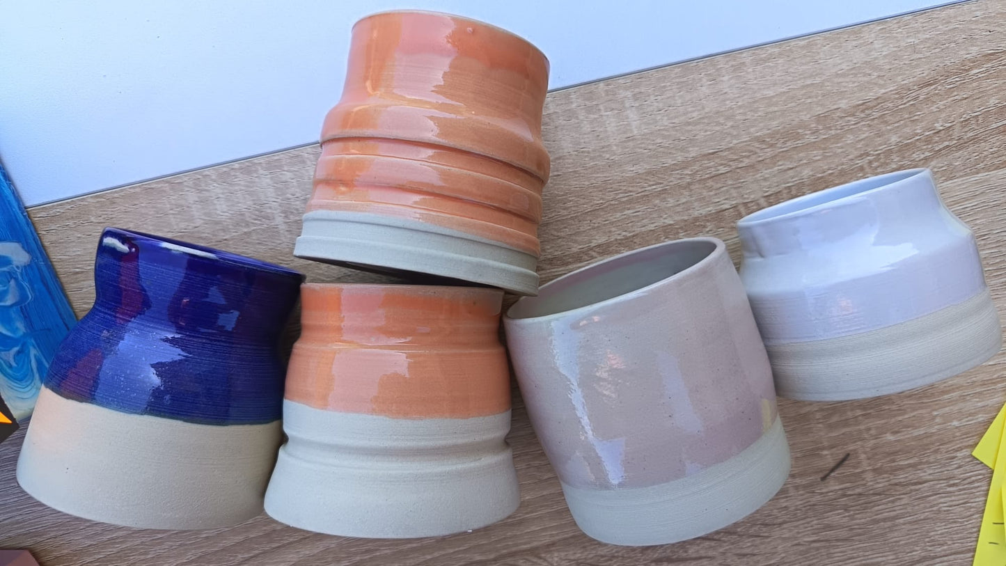 Mini vase pour fleurs des champs -Grès blanc