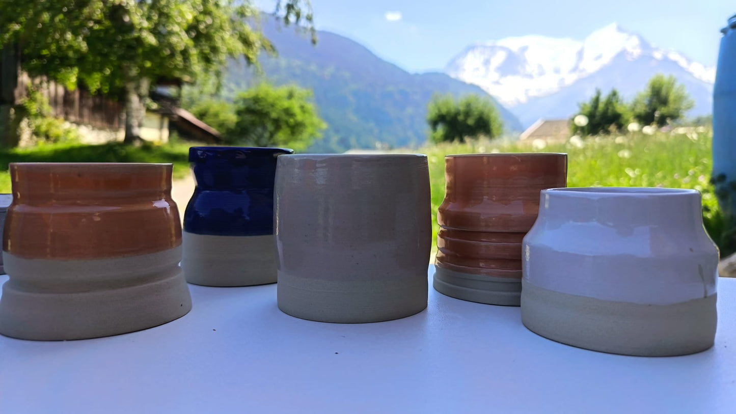 Mini vase pour fleurs des champs -Grès blanc