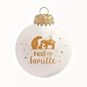 Boule de Noël en verre - 2 modèles : Casse Noisette et Ours