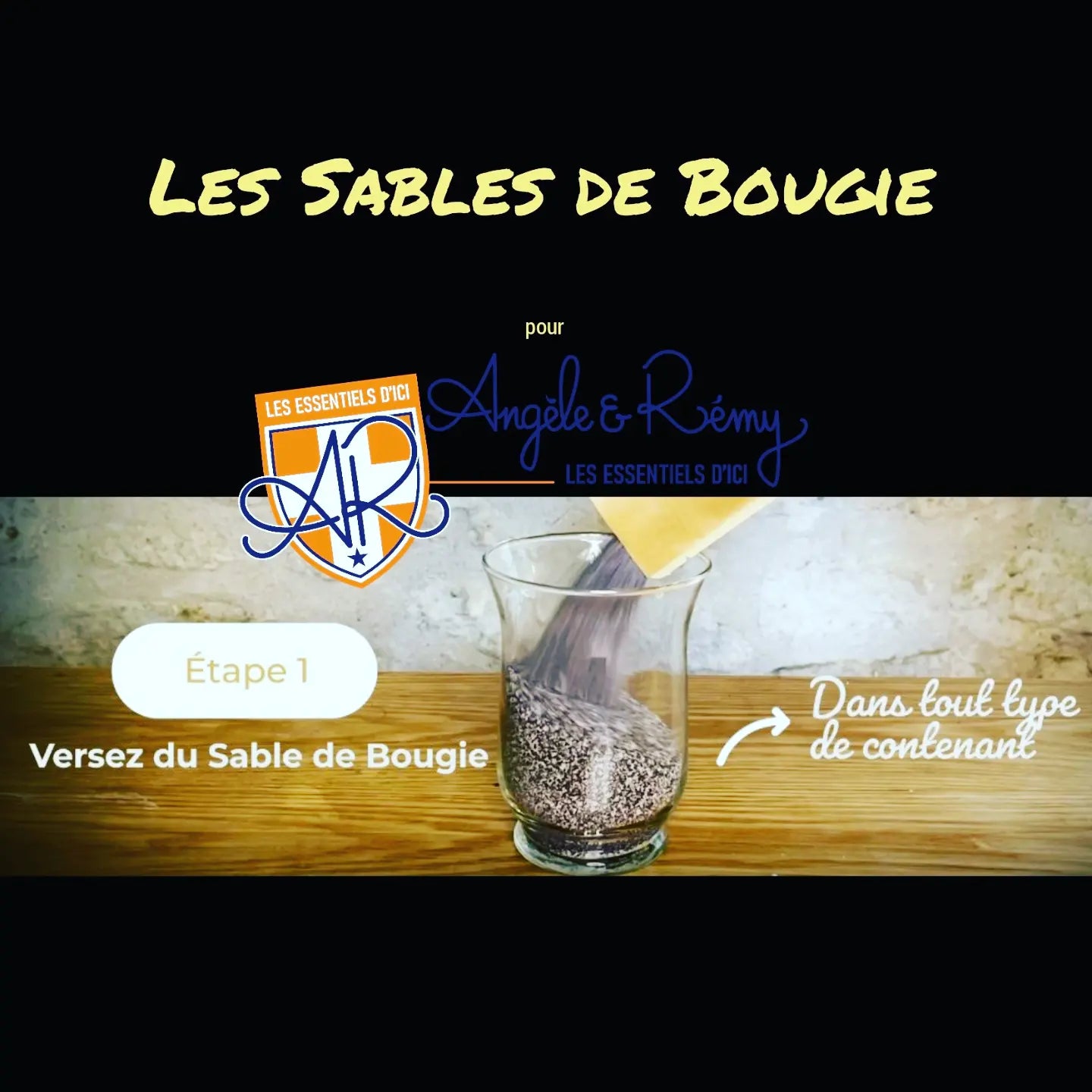 Sable de bougie 250g - lot de 2 sachets mix couleurs possible