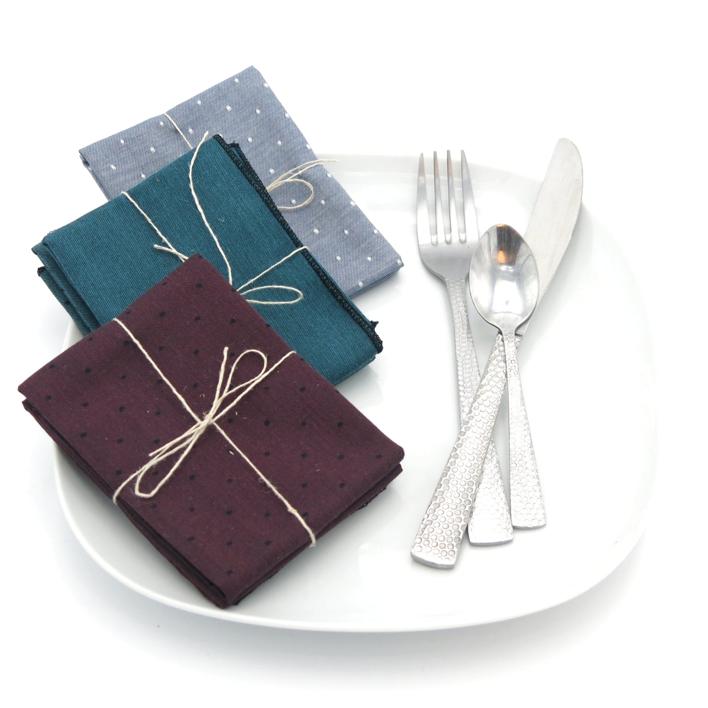 Serviettes de table - lot de 2 violet/bordeaux