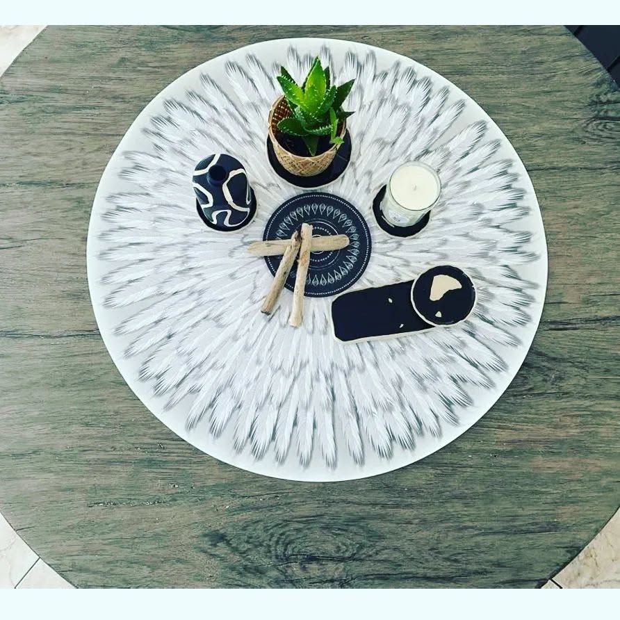 Tapis ou centre de table -vinyle rond