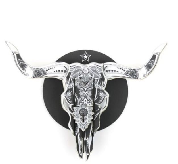 Tête de bison arizona en carton pulp 3D