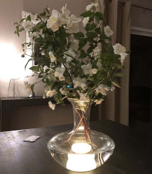 3en1 Lampe / carafe/ vase en verre soufflé