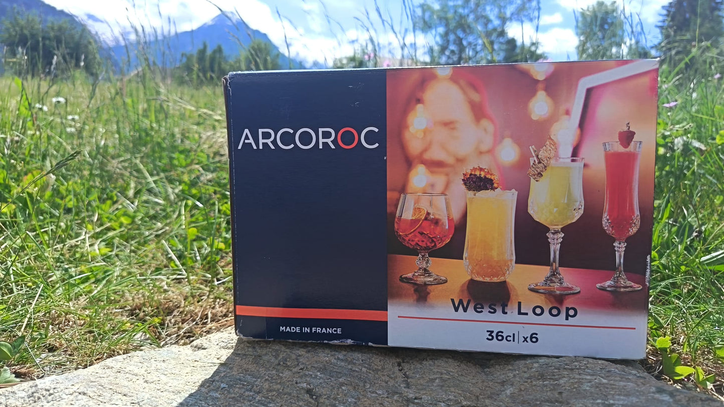 6 verres Haut à eau ou cocktail - West Loop 36cL